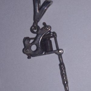 Spaulding & Rogers Silver Tattoo Machine Pendant 1980‘s