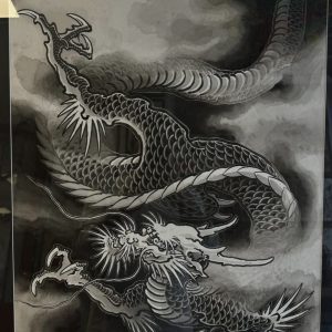 Filip Leu Original Painting - Dragon 2012