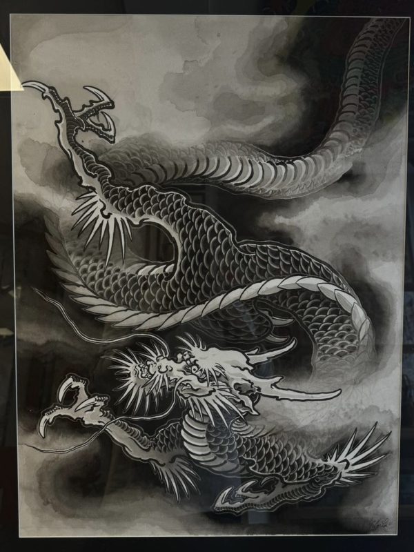 Filip Leu Original Painting - Dragon 2012