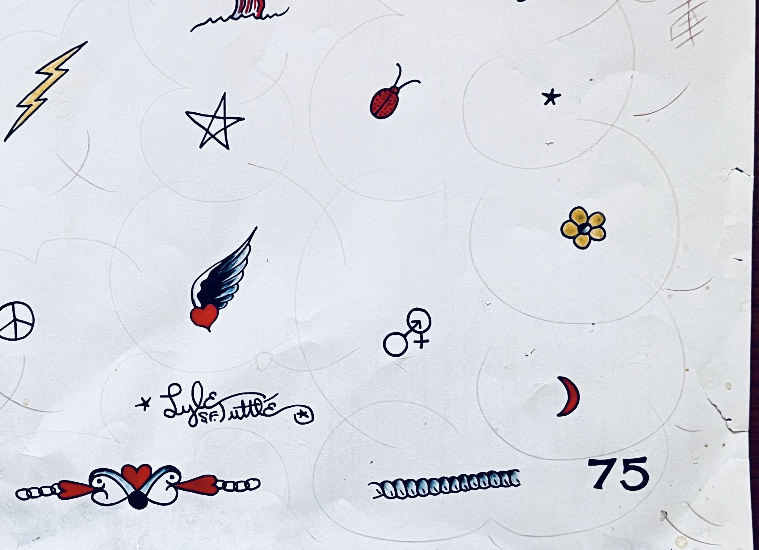 Original LYLE TUTTLE Tattoo Flash 1960‘s - Image 3